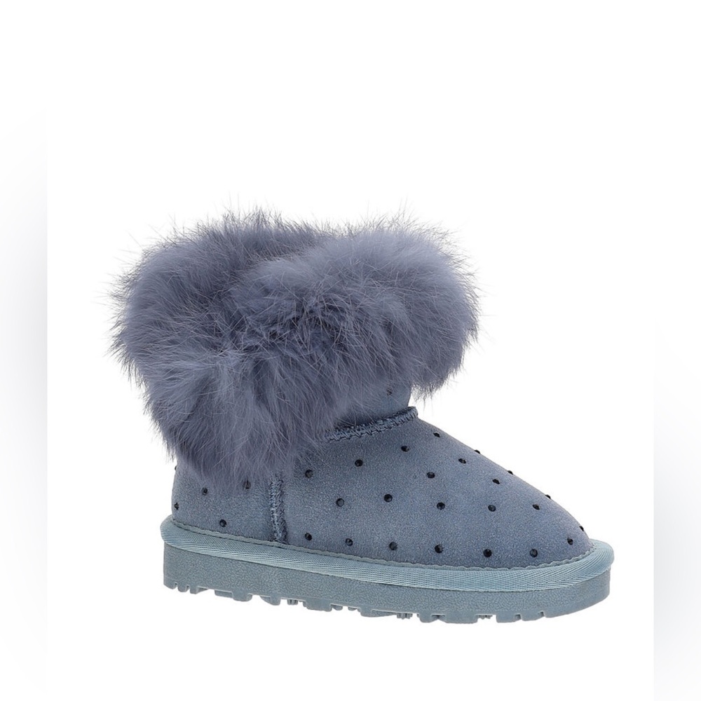 Monnalisa sz 27 Rhinestone suede ankle winter  boots